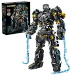 Mesiondy Obsidian Enforcer Mech Building Kit – 2362 PCS Premium Brick System | Energy Whip Effects | Light-Up Reactor Details