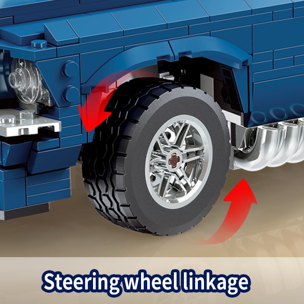 Mesiondy Classic GT Muscle Car Building Kit – 1680 PCS Premium Brick System | Vintage American Sport Coupe | Supercharged Engine Detail - Image 7