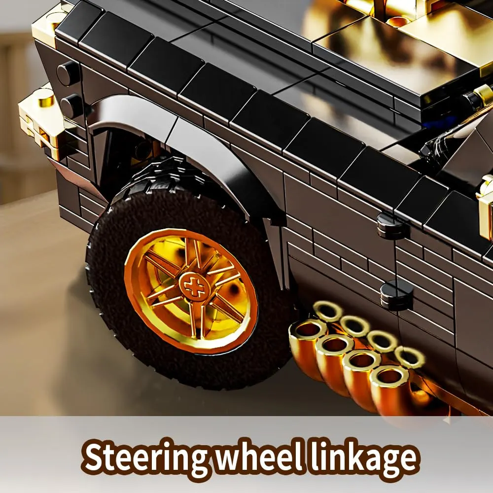 Mesiondy Classic GT Muscle Car Building Kit – 1680 PCS Premium Brick System | Vintage American Sport Coupe | Supercharged Engine Detail - Image 16